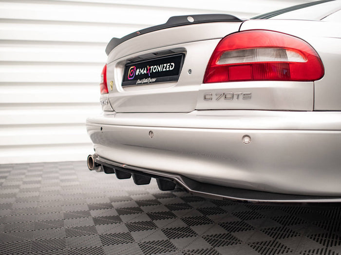 Volvo C70 Mk1 Central Rear Splitter (Vertical Bars) - Maxton Design