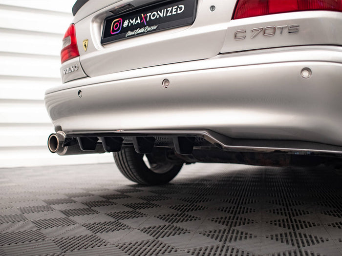 Volvo C70 Mk1 Central Rear Splitter (Vertical Bars) - Maxton Design