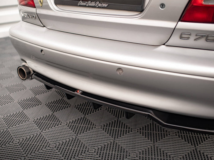 Volvo C70 Mk1 Central Rear Splitter (Vertical Bars) - Maxton Design