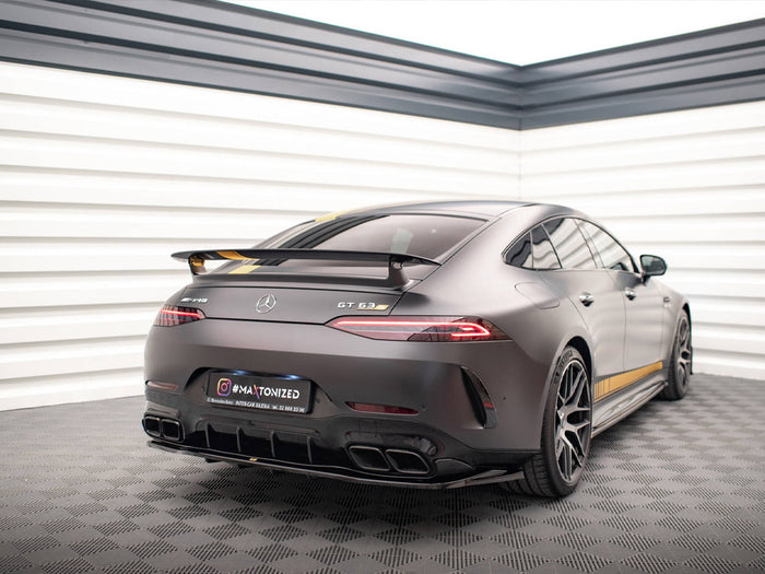 Mercedes AMG GT 63S 4-door Coupe Aero Rear Splitter (Vertical Bars) - Maxton Design