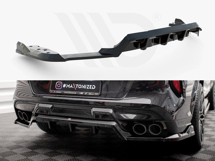 BMW X6 M F96 Central Rear Splitter (Vertical Bars) - Maxton Design
