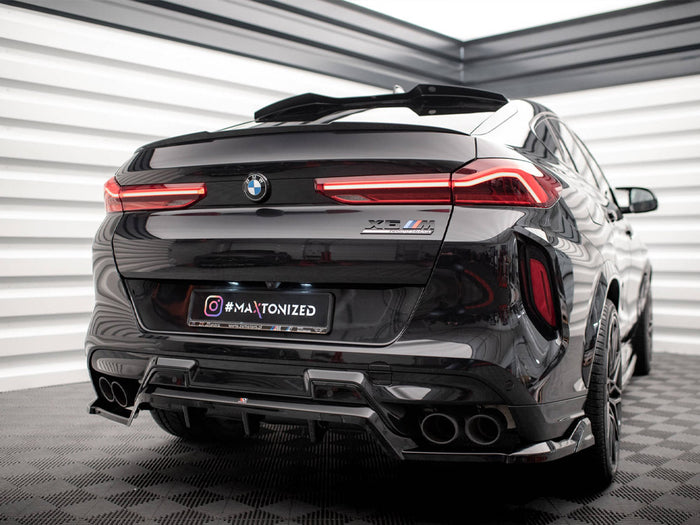 BMW X6 M F96 Central Rear Splitter (Vertical Bars) - Maxton Design