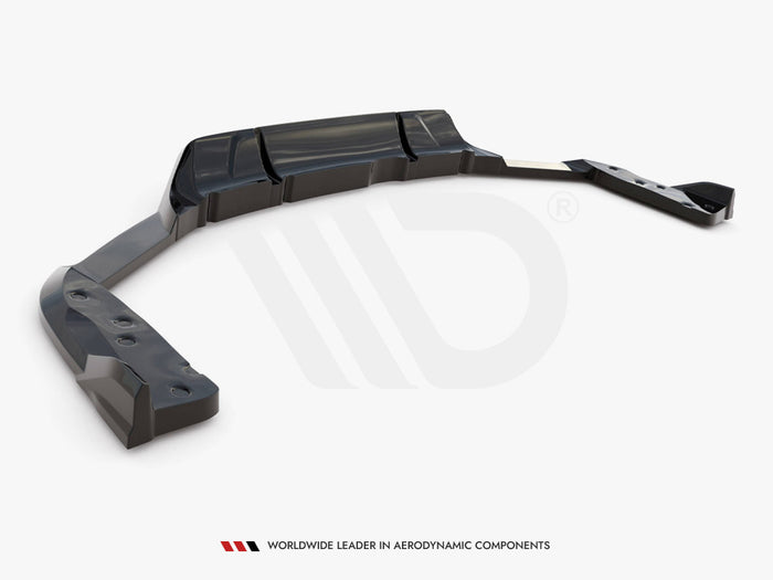 BMW X6 M F96 Central Rear Splitter (Vertical Bars) - Maxton Design