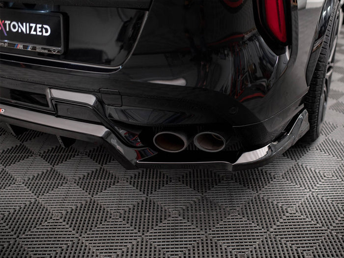 BMW X6 M F96 Central Rear Splitter (Vertical Bars) - Maxton Design