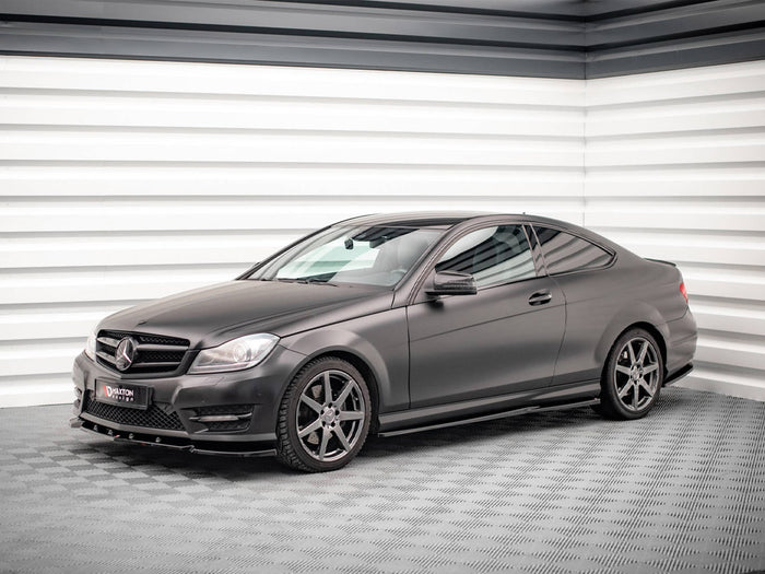 Side Skirts Diffusers Mercedes-Benz C Coupe / Sedan / Estate AMG-Line C204 / W204 Facelift / S204 Facelift - Maxton Design