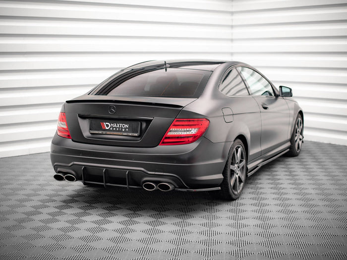 Rear Side Splitters Mercedes-Benz C Coupe / Sedan / Estate AMG-Line C204 / W204 Facelift / S204 Facelift - Maxton Design
