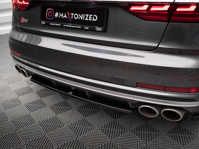 Audi S8 D5 Central Rear Splitter - Maxton Design
