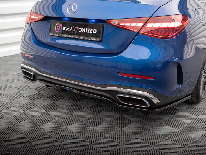 Mercedes C AMG-Line W206 Rear Splitter (Vertical Bars) - Maxton Design