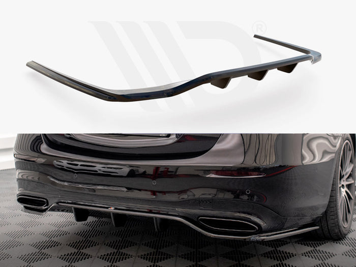 Mercedes S AMG-Line W223 Central Rear Splitter (Vertical Bars) - Maxton Design