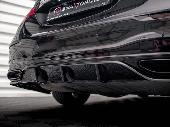 Mercedes S AMG-Line W223 Central Rear Splitter (Vertical Bars) - Maxton Design