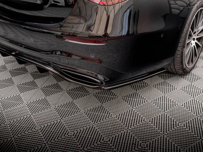 Mercedes S AMG-Line W223 Central Rear Splitter (Vertical Bars) - Maxton Design