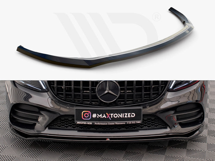 Front Splitter V.1 Mercedes-Benz C AMG Line Sedan / Coupe / Estate W205 / C205 / S205 Facelift - Maxton Design