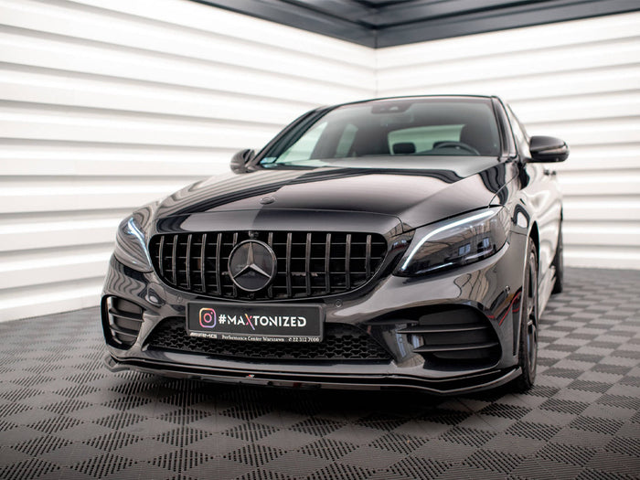 Front Splitter V.1 Mercedes-Benz C AMG Line Sedan / Coupe / Estate W205 / C205 / S205 Facelift - Maxton Design