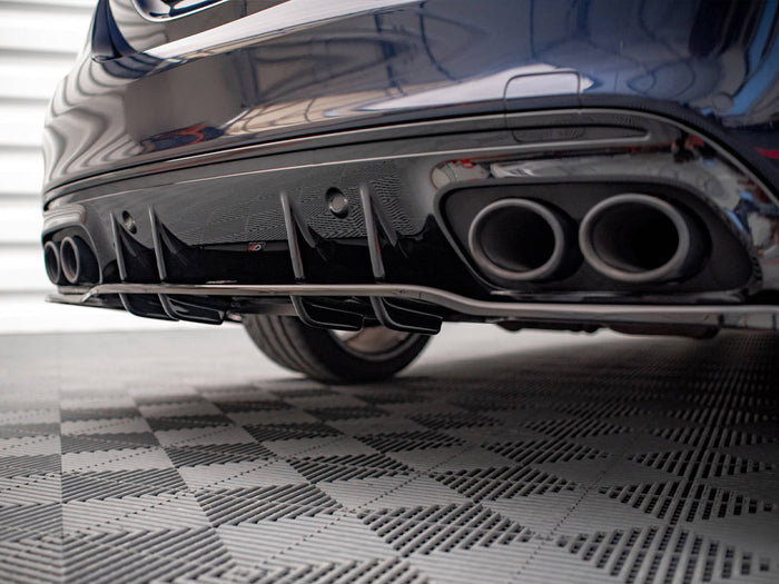 Mercedes-AMG C43 Sedan / Estate W205 / S205 Facelift Rear Splitter (Vertical Bars) - Maxton Design