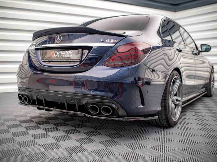 Mercedes-AMG C43 Sedan / Estate W205 / S205 Facelift Rear Splitter (Vertical Bars) - Maxton Design