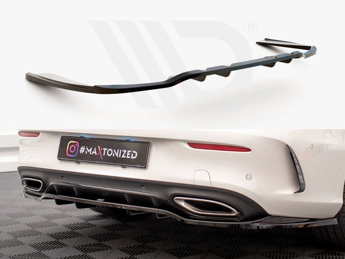 Mercedes C Coupe AMG-Line C205 Facelift Rear Splitter (Vertical Bars) - Maxton Design