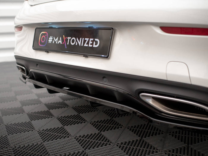 Mercedes C Coupe AMG-Line C205 Facelift Rear Splitter (Vertical Bars) - Maxton Design
