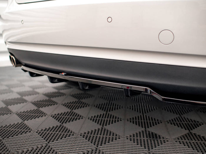Audi A5 Coupe 8T Facelift Central Rear Splitter (Vertical Bars) - Maxton Design