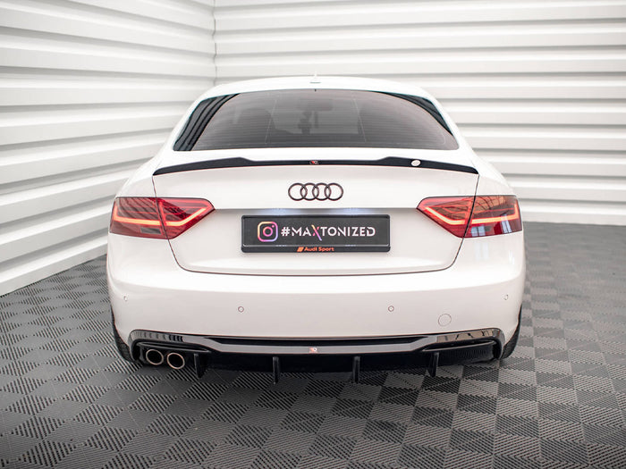 Audi A5 8T Facelift (Version with dual exhausts on one side) Rear Valance - Maxton Design