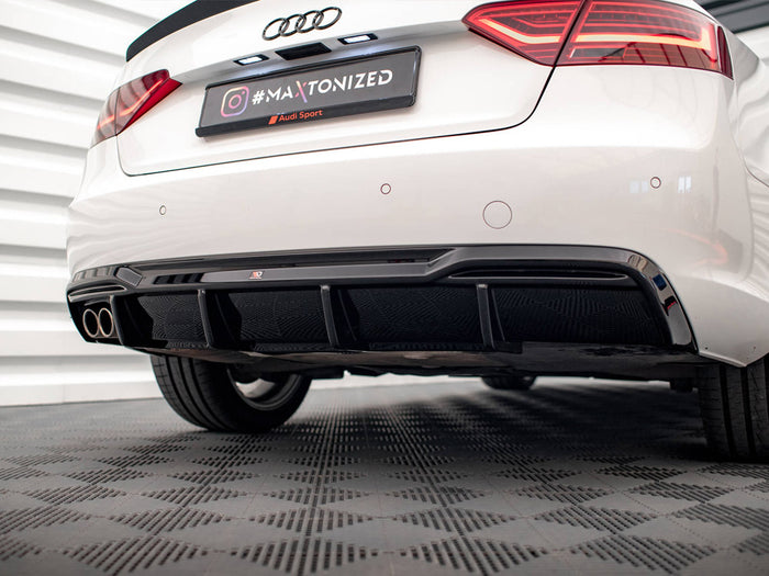Audi A5 8T Facelift (Version with dual exhausts on one side) Rear Valance - Maxton Design