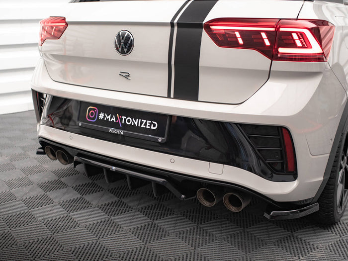 Volkswagen T-Roc R / R-Line Mk1 Facelift Rear Splitter (Vertical Bars) - Maxton Design