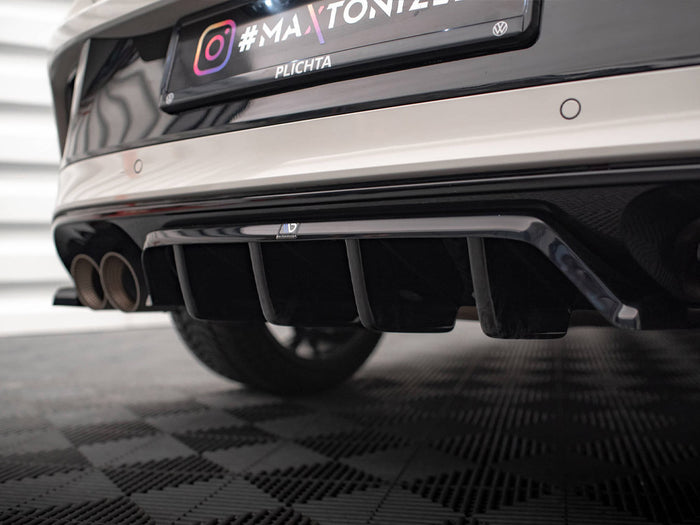 Volkswagen T-Roc R / R-Line Mk1 Facelift Rear Splitter (Vertical Bars) - Maxton Design