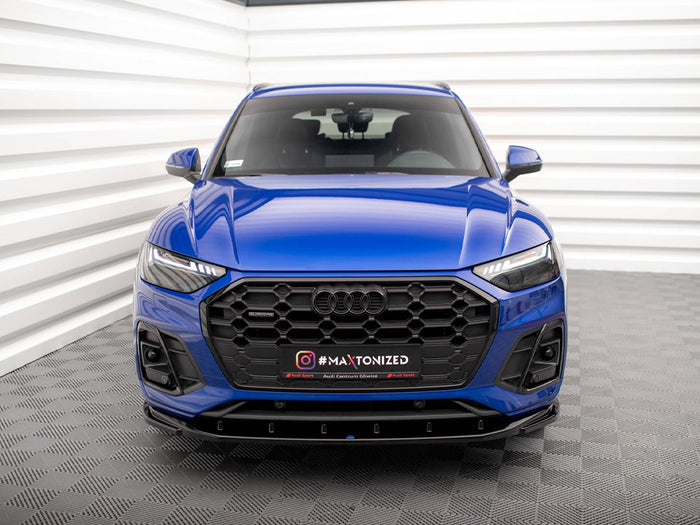 Audi SQ5 / Q5 S-Line SUV / Sportback Mk2 Facelift Front Splitter V.2 - Maxton Design