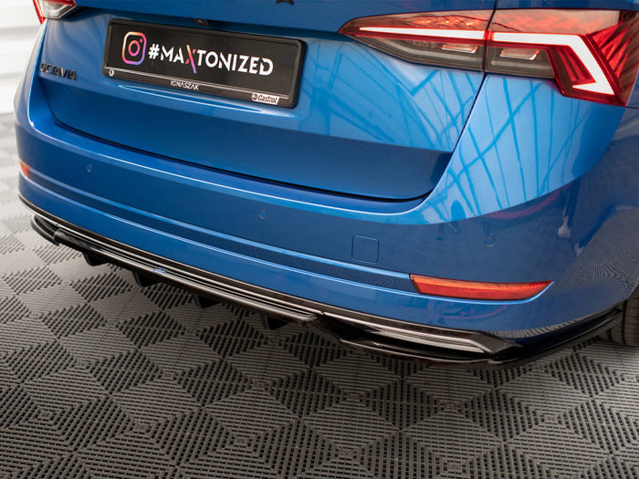 Rear Splitter (Vertical Bars) Skoda Octavia Sportline Mk4 - Maxton Design