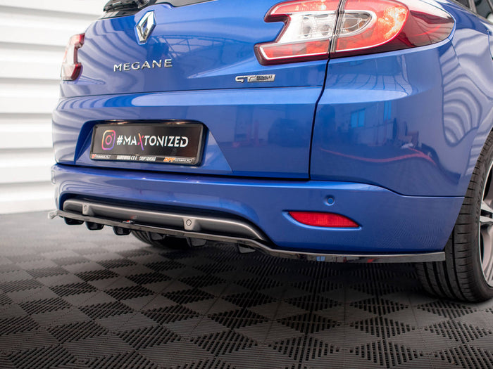 Renault Megane GT Line Grandtour Mk3 Facelift Rear Splitter (Vertical Bars) - Maxton Design