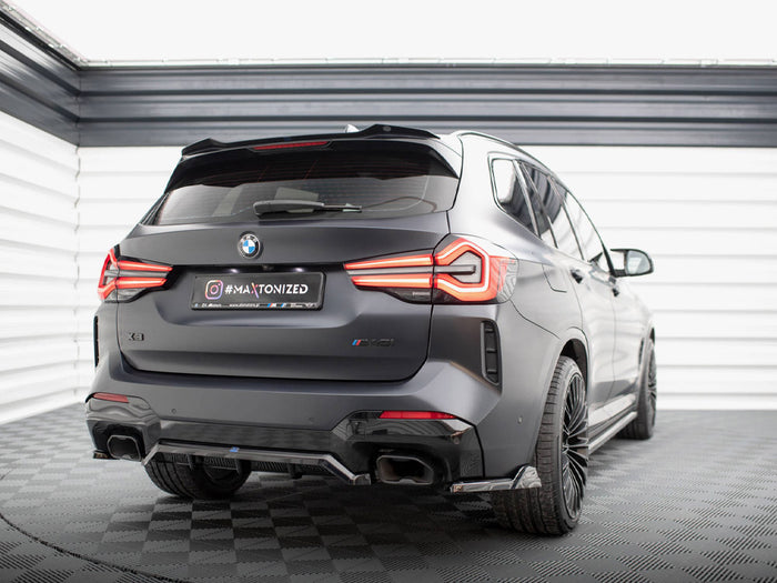 BMW X3 M-Pack G01 Facelift Central Rear Splitter (Vertical Bars) - Maxton Design