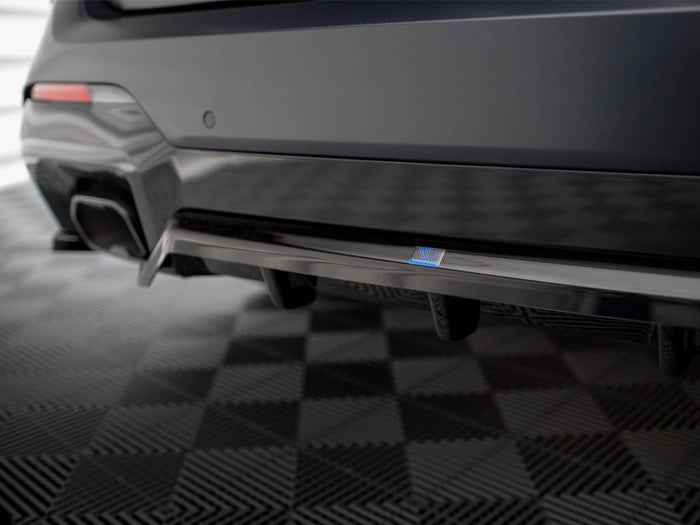 BMW X3 M-Pack G01 Facelift Central Rear Splitter (Vertical Bars) - Maxton Design