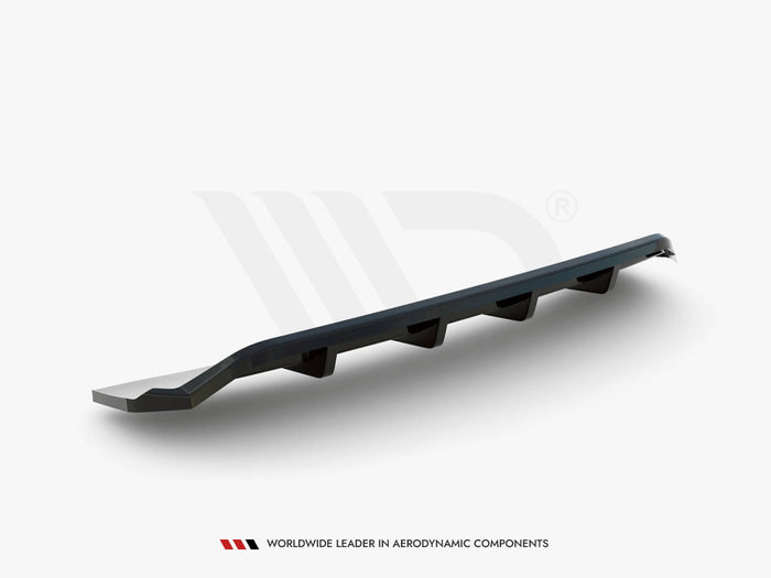 Audi A4 Competition B9 Central Rear Splitter (Vertical Bars) - Maxton Design