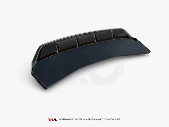 Audi A4 Competition B9 Central Rear Splitter (Vertical Bars) - Maxton Design
