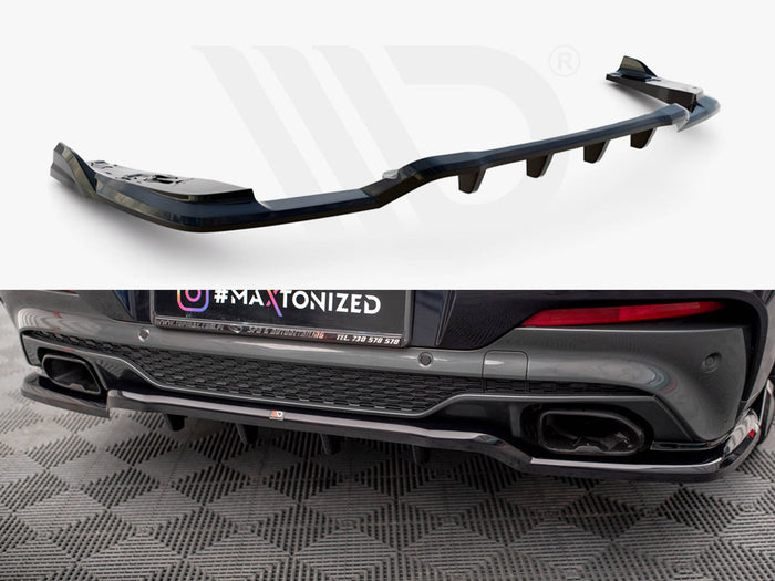 BMW X4 M40i G02 Central Rear Splitter (Vertical Bars) V.2 - Maxton Design
