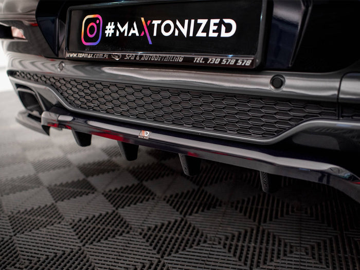 BMW X4 M40i G02 Central Rear Splitter (Vertical Bars) V.2 - Maxton Design