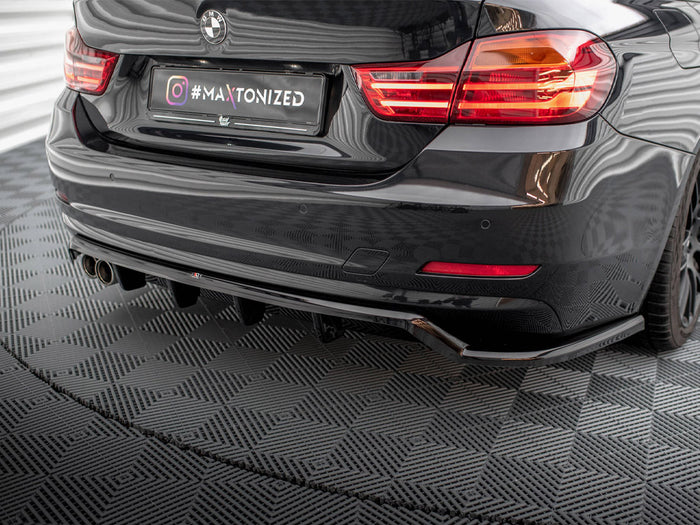 BMW 4 Gran Coupe F36 Central Rear Splitter (Vertical Bars) - Maxton Design