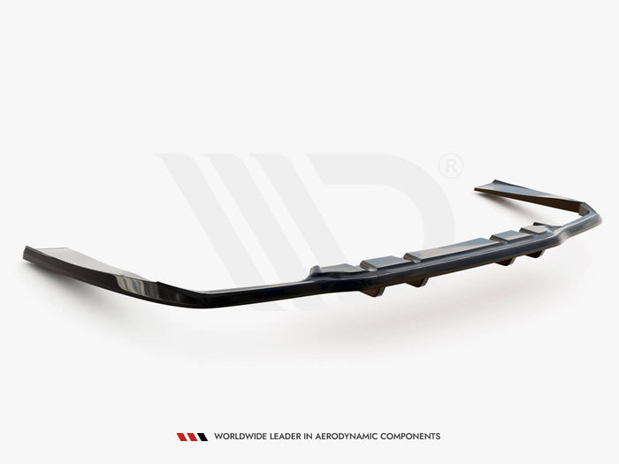 Mercedes-AMG C63 Sedan / Estate W205 Facelift Central Rear Splitter (Vertical Bars) - Maxton Design