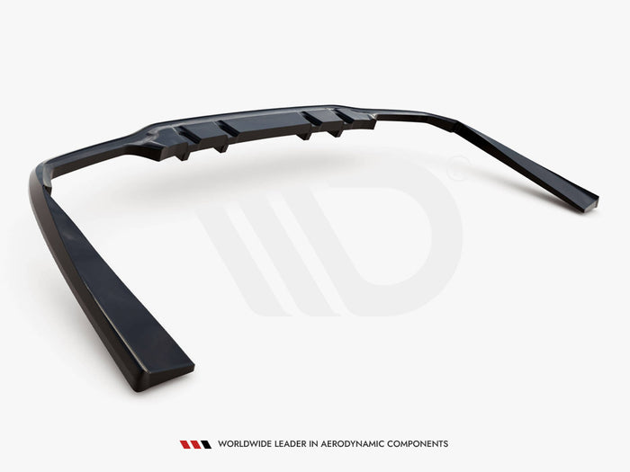 Mercedes-AMG C63 Sedan / Estate W205 Facelift Central Rear Splitter (Vertical Bars) - Maxton Design