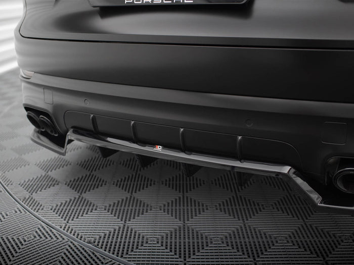 Porsche Cayenne Sport Design Mk3 Rear Splitter (Vertical Bars) - Maxton Design