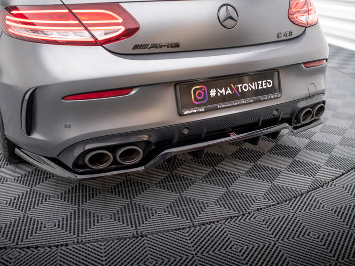 Mercedes-AMG C43 Coupe C205 Facelift Rear Splitter (Vertical Bars) - Maxton Design