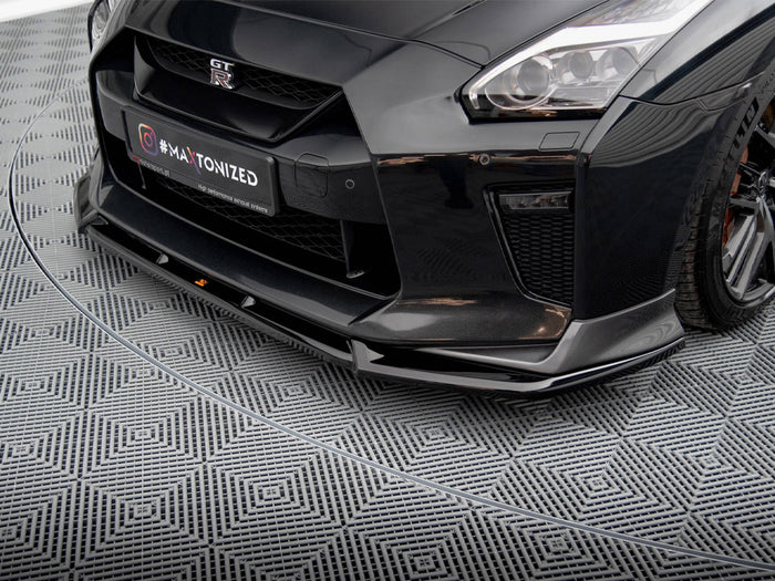 Nissan GTR R35 2nd Facelift Front Splitter V.2 - Maxton Design