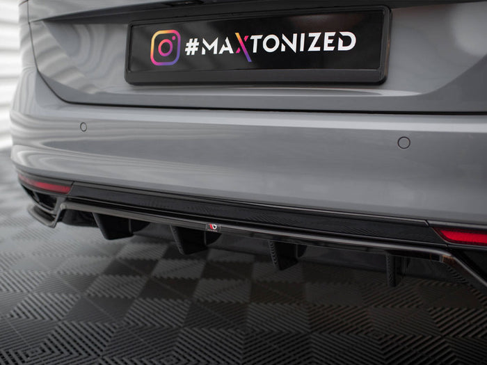 Volkswagen Passat R-Line B8 Facelift Rear Splitter (Vertical Bars) - Maxton Design