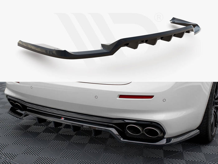 Maserati Ghibli Mk3 Facelift Rear Splitter (Vertical Bars) - Maxton Design