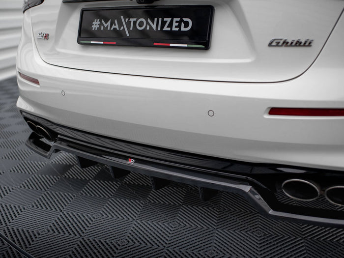 Maserati Ghibli Mk3 Facelift Rear Splitter (Vertical Bars) - Maxton Design