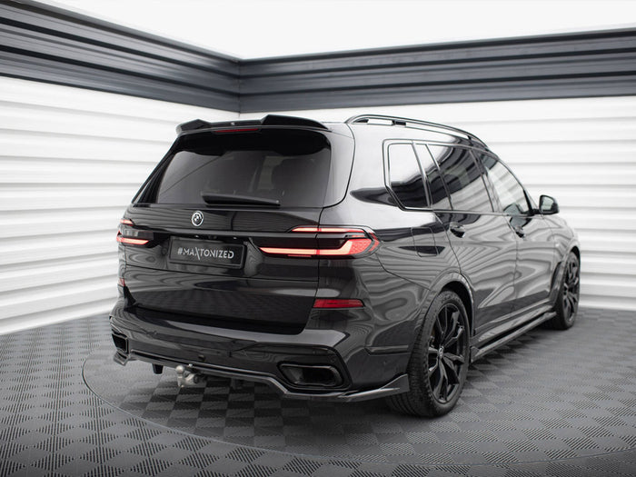 BMW X7 M-Pack G07 Facelift Central Rear Splitter (Vertical Bars) - Maxton Design