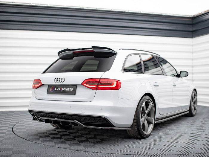 Audi A4 Competition B8 Facelift Central Rear Splitter (Vertical Bars) - Maxton Design