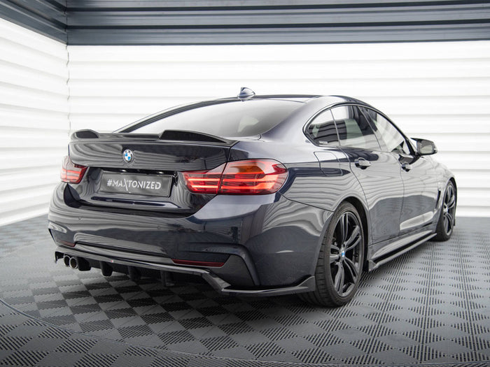 BMW 4 Coupe / Gran Coupe / Cabrio M-Pack F32 / F36 / F33 Central Rear Splitter (Vertical Bars) - Maxton Design