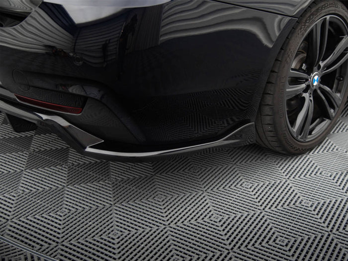 BMW 4 Coupe / Gran Coupe / Cabrio M-Pack F32 / F36 / F33 Central Rear Splitter (Vertical Bars) - Maxton Design