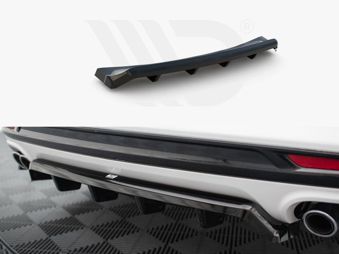 Ford Mondeo Sport Mk5 Facelift / Fusion Sport Mk2 Facelift Central Rear Splitter (Vertical Bars) - Maxton Design