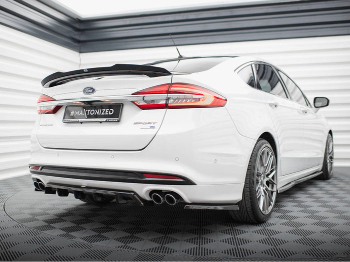 Ford Mondeo Sport Mk5 Facelift / Fusion Sport Mk2 Facelift Central Rear Splitter (Vertical Bars) - Maxton Design